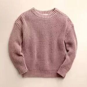 Little Co. Kids Chunky Knit Sweater in Wood Rose